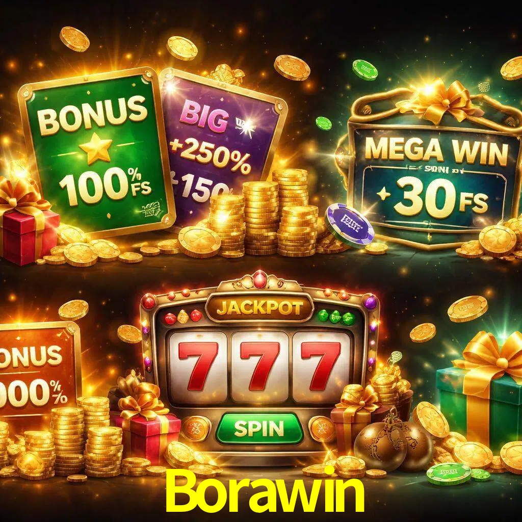 Tipos de bonos Borawin incluyendo recompensas de bienvenida y promociones continuas